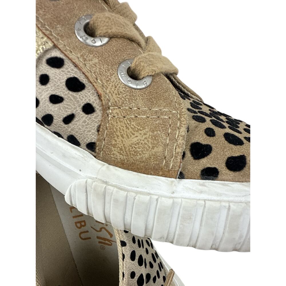 Blowfish Malibu Wave Sneakers Cheetah Leopard Multi Mix Beige Black 8 - Picture 9 of 9